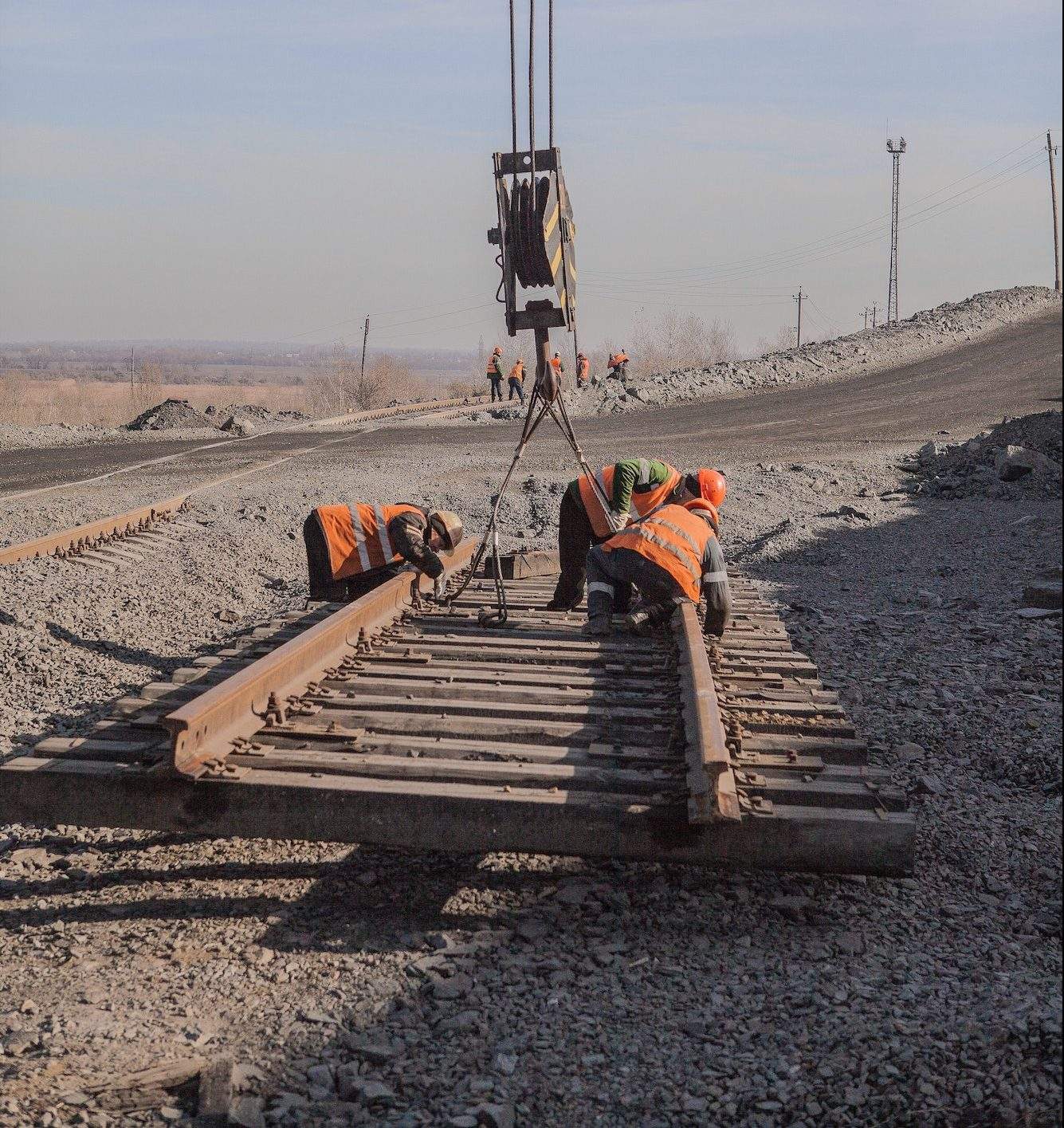 Railway road construction